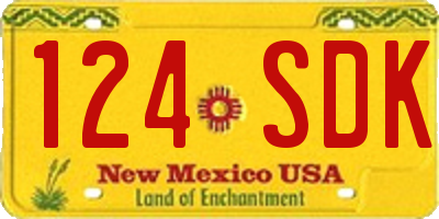 NM license plate 124SDK