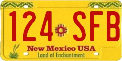 NM license plate 124SFB