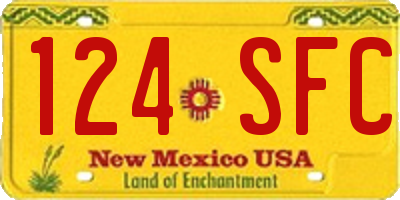 NM license plate 124SFC