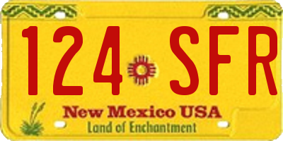 NM license plate 124SFR