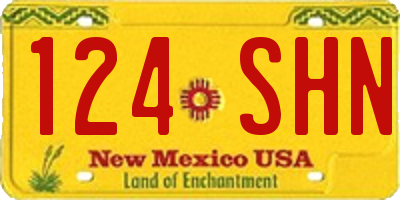 NM license plate 124SHN