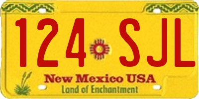 NM license plate 124SJL