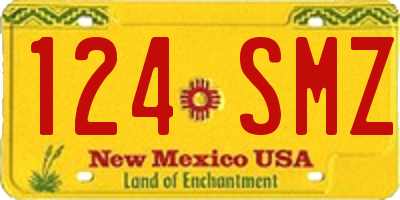 NM license plate 124SMZ