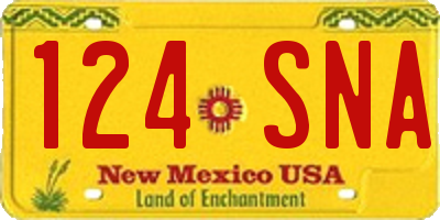NM license plate 124SNA