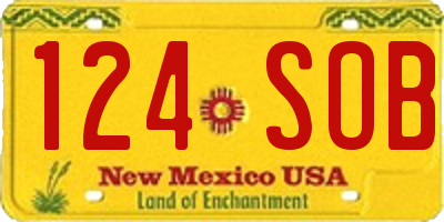 NM license plate 124SOB