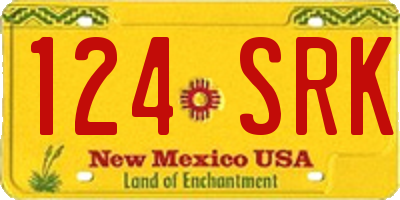 NM license plate 124SRK