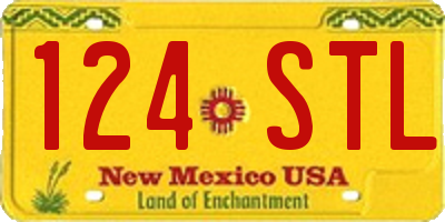 NM license plate 124STL