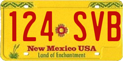 NM license plate 124SVB
