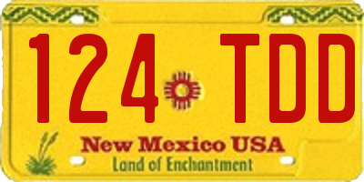 NM license plate 124TDD