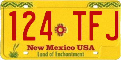 NM license plate 124TFJ