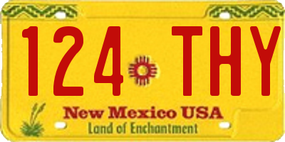 NM license plate 124THY