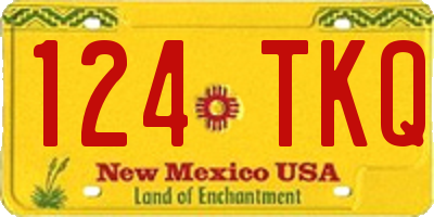 NM license plate 124TKQ
