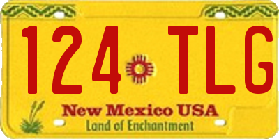 NM license plate 124TLG