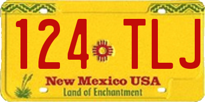 NM license plate 124TLJ