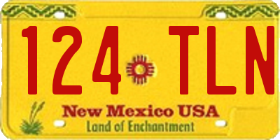 NM license plate 124TLN