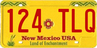 NM license plate 124TLQ