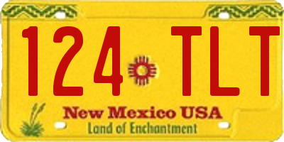 NM license plate 124TLT