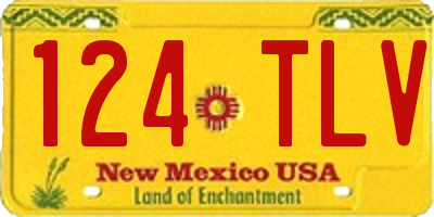NM license plate 124TLV