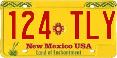 NM license plate 124TLY