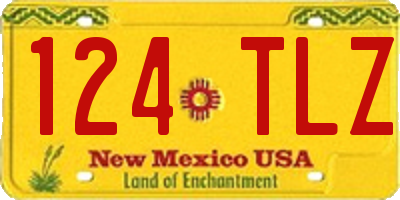 NM license plate 124TLZ