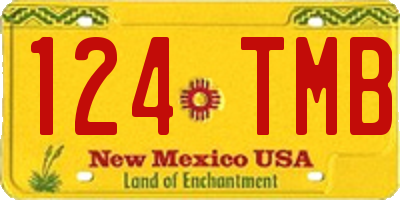 NM license plate 124TMB
