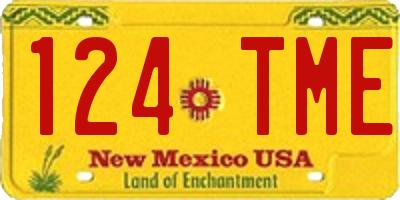 NM license plate 124TME