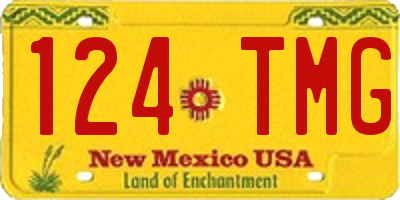 NM license plate 124TMG