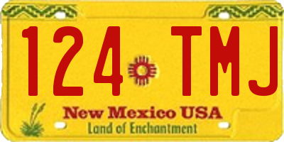 NM license plate 124TMJ