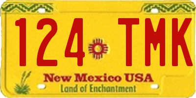 NM license plate 124TMK