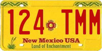 NM license plate 124TMM