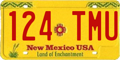 NM license plate 124TMU