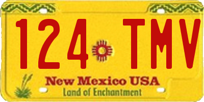 NM license plate 124TMV
