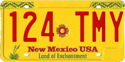NM license plate 124TMY
