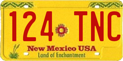 NM license plate 124TNC