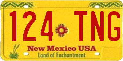 NM license plate 124TNG