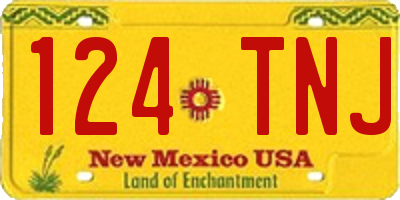 NM license plate 124TNJ