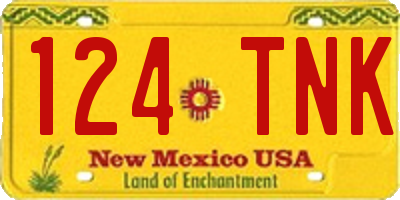 NM license plate 124TNK