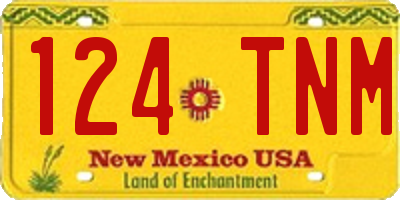 NM license plate 124TNM