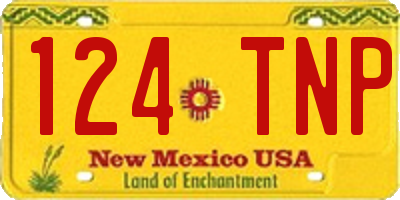 NM license plate 124TNP