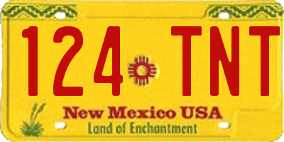 NM license plate 124TNT