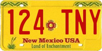 NM license plate 124TNY