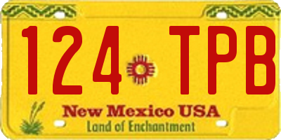 NM license plate 124TPB