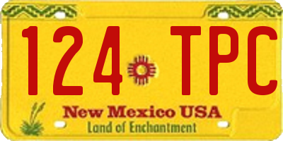 NM license plate 124TPC