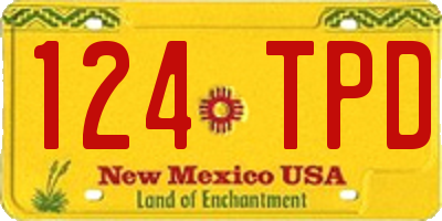 NM license plate 124TPD