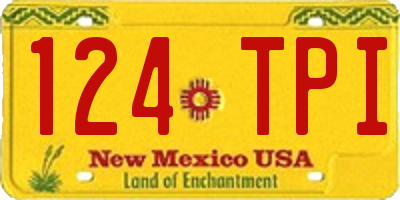 NM license plate 124TPI