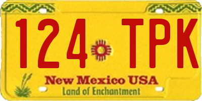 NM license plate 124TPK