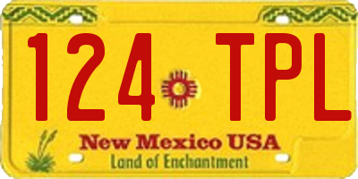 NM license plate 124TPL