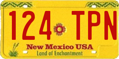 NM license plate 124TPN