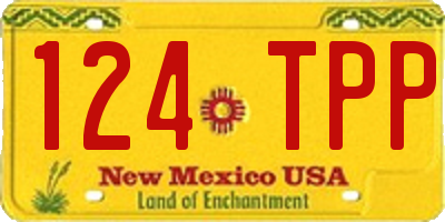 NM license plate 124TPP