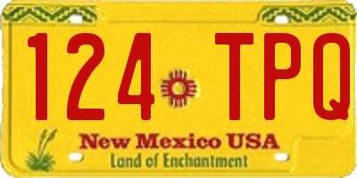 NM license plate 124TPQ